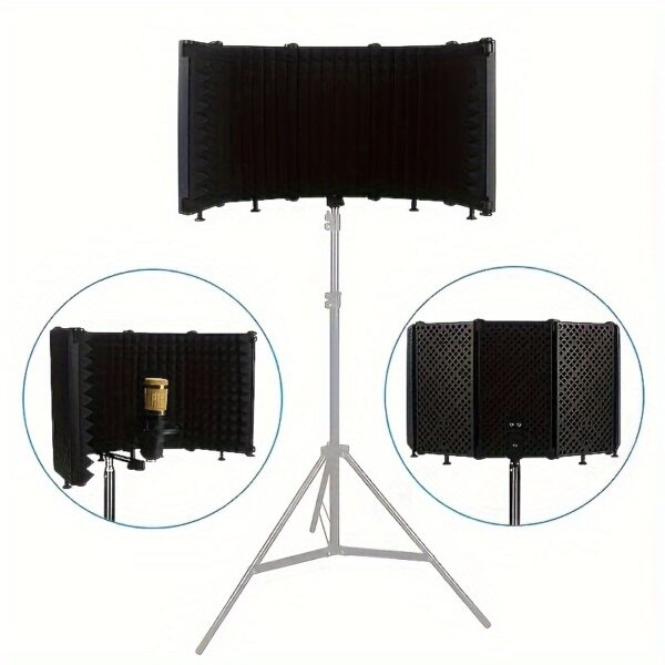 1pc High-Density Foam Microphone Isolation Shield - Image 5