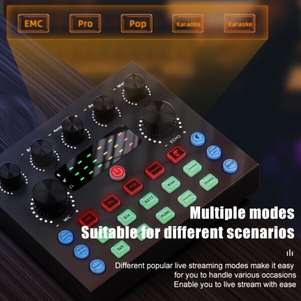 Podcast Equipment Bundle for 2, V8s Audio Interface with All-in-One Live Sound Card - Image 4
