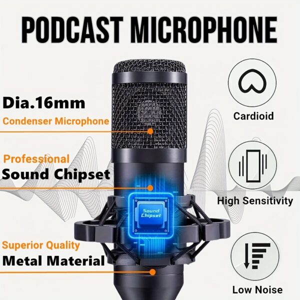 V8s Audio Interface Bundle with BM800 Condenser Microphone - Image 4