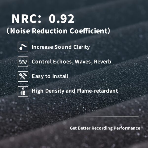 24pcs HERTBER High-Density Flame Retardant Acoustic Panels - Image 7