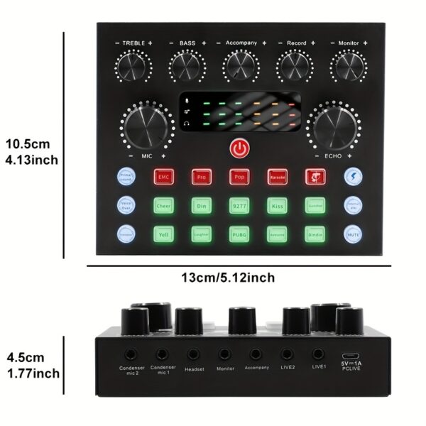 Podcast Equipment Bundle for 2, V8s Audio Interface with All-in-One Live Sound Card - Image 2