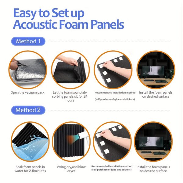 24pcs HERTBER High-Density Flame Retardant Acoustic Panels - Image 8