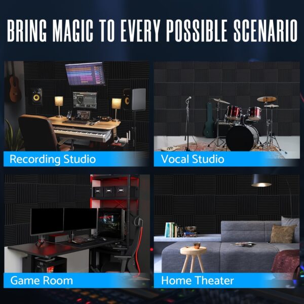 24pcs HERTBER High-Density Flame Retardant Acoustic Panels - Image 5