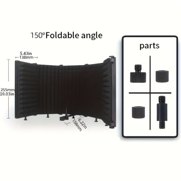 1pc High-Density Foam Microphone Isolation Shield - Image 9