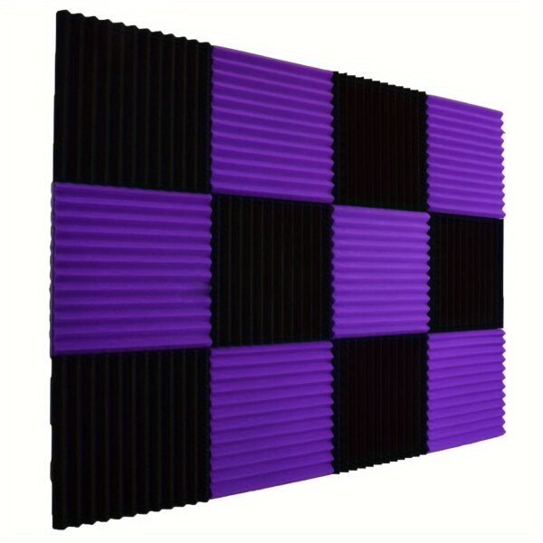 48pcs Black and Purple Foam Acoustic Wedges - Image 4