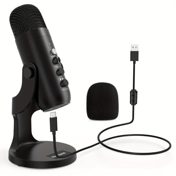 USB Microphone, Condenser Computer PC Mic - Image 3