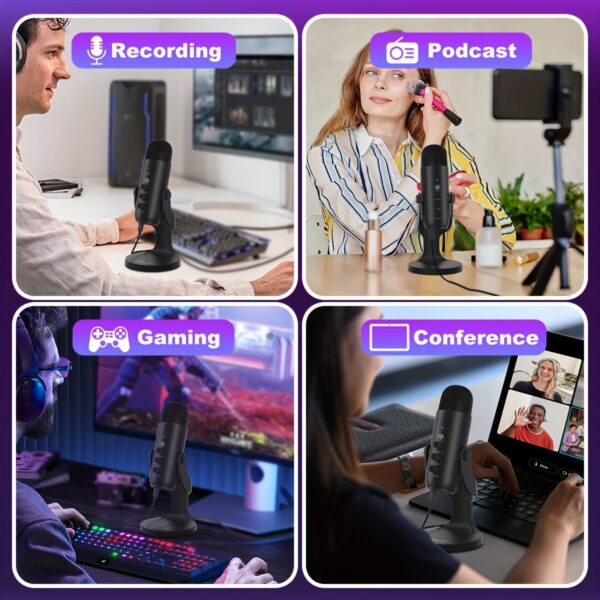USB Microphone, Condenser Computer PC Mic - Image 12