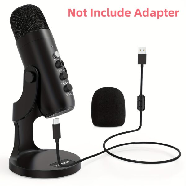 USB Microphone, Condenser Computer PC Mic - Image 5